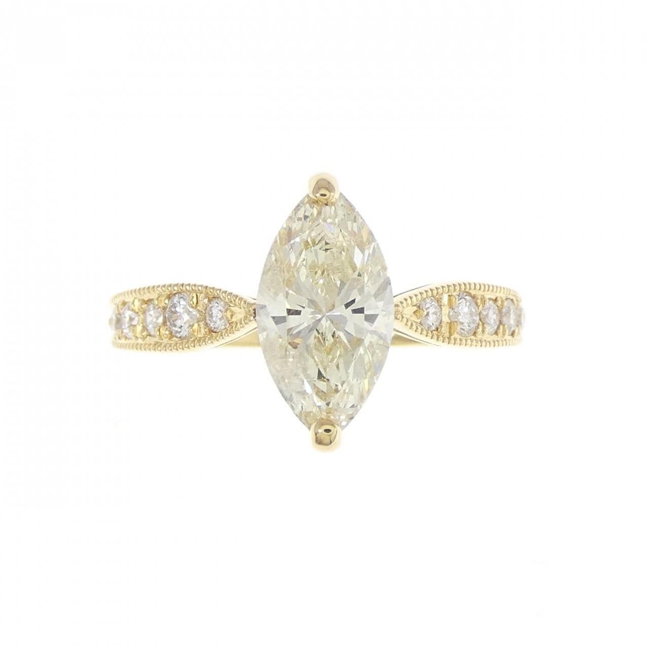 [Remake] K18YG Diamond Ring 1.146CT VLY I1 Marquise Cut