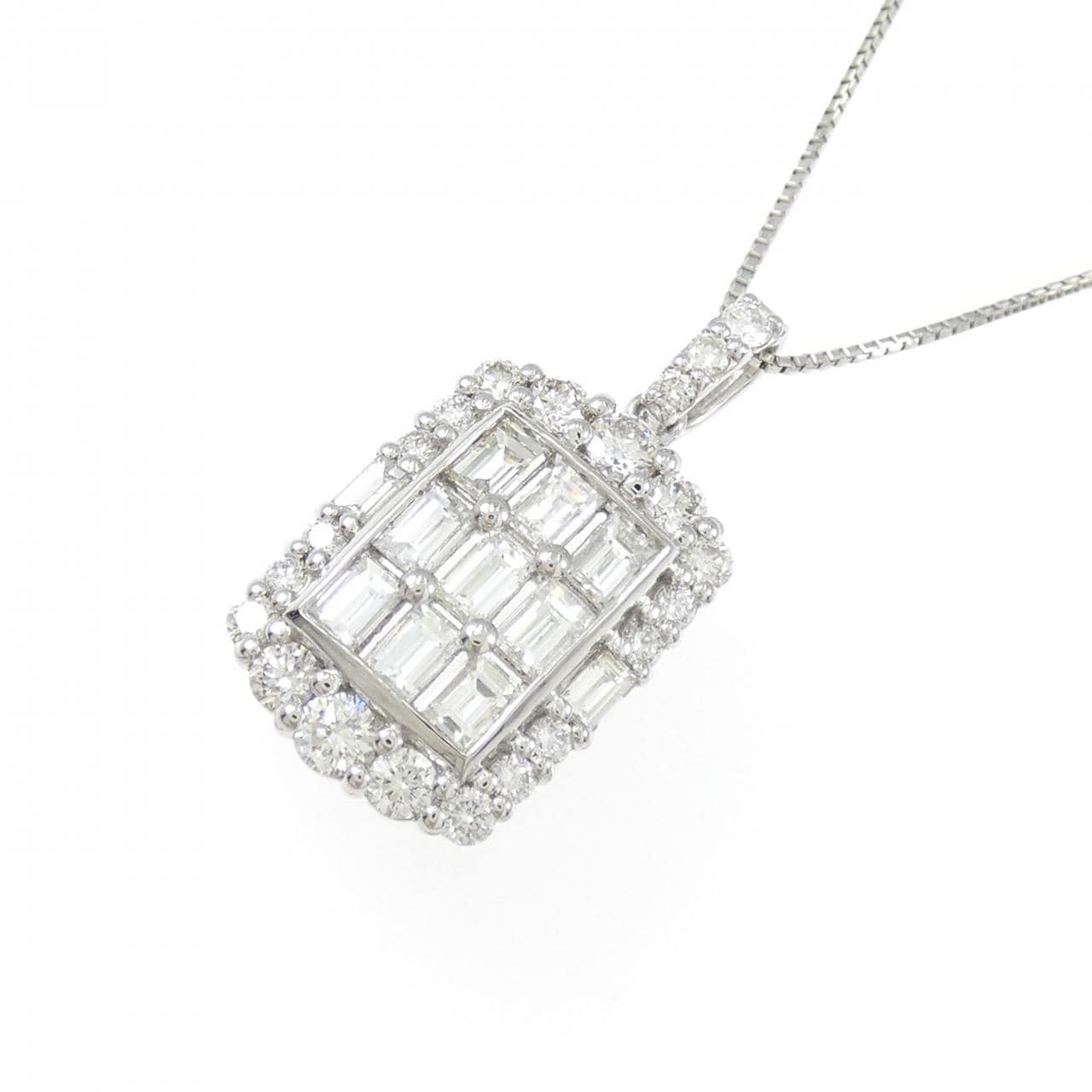 【新品】PT900/PT850 ダイヤモンド ネックレス 1.00CT