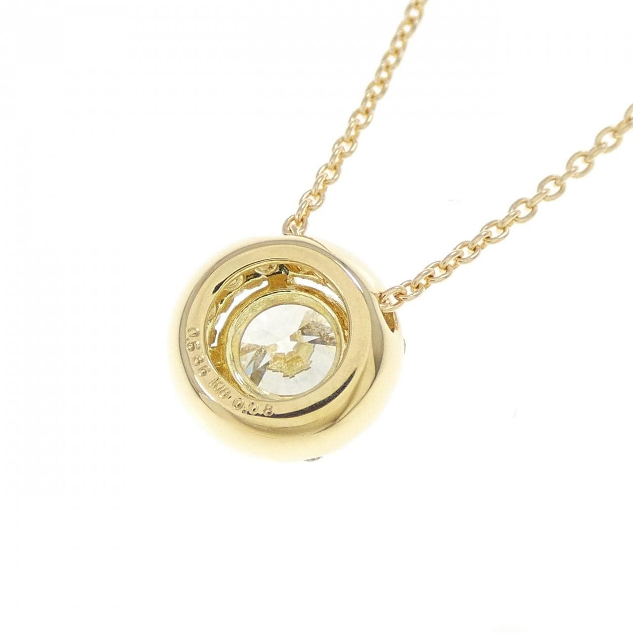 【リメイク】K18YG ダイヤモンド ネックレス 0.536CT G SI1 EXT H＆C