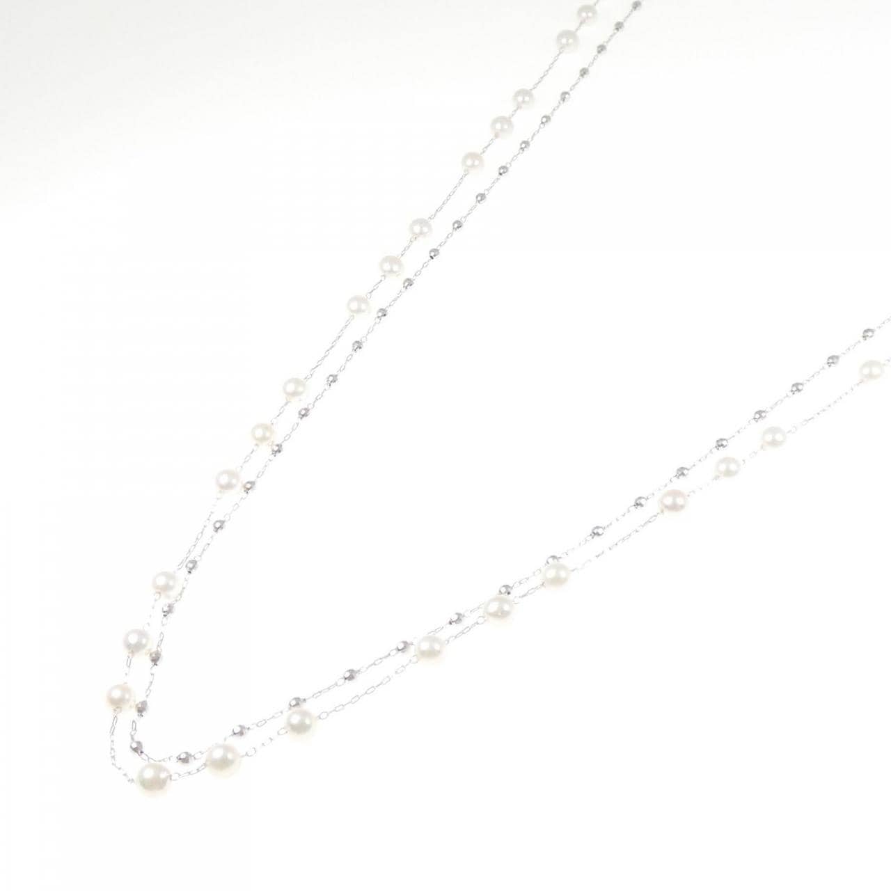 K18WG アコヤパール ネックレス