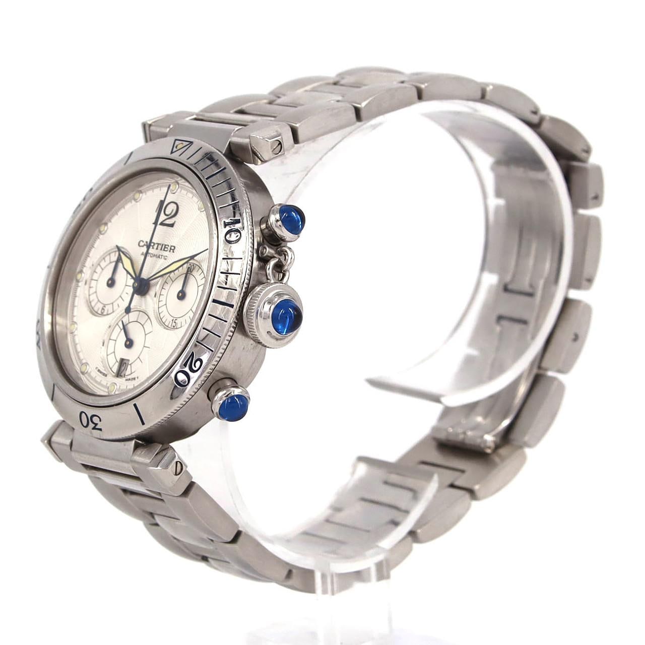 【ノーメンテナンス還元価格】カルティエ パシャクロノグラフ W31030H3 SS 自動巻