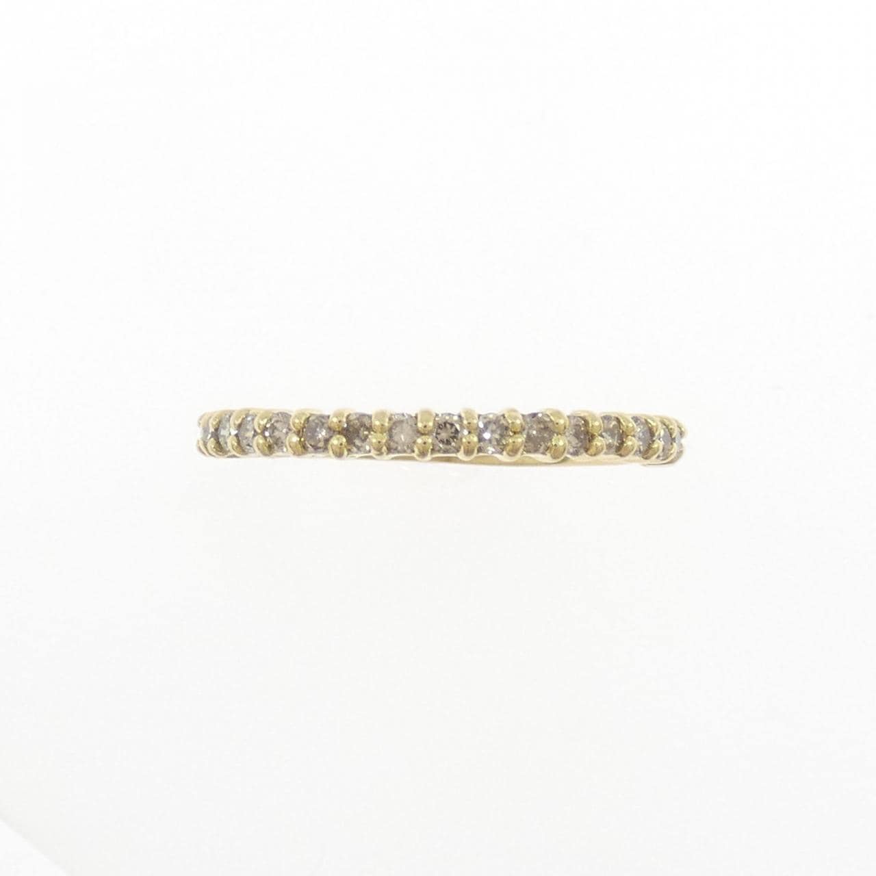 K18YG ハーフエタニティ ダイヤモンド リング 0.25CT