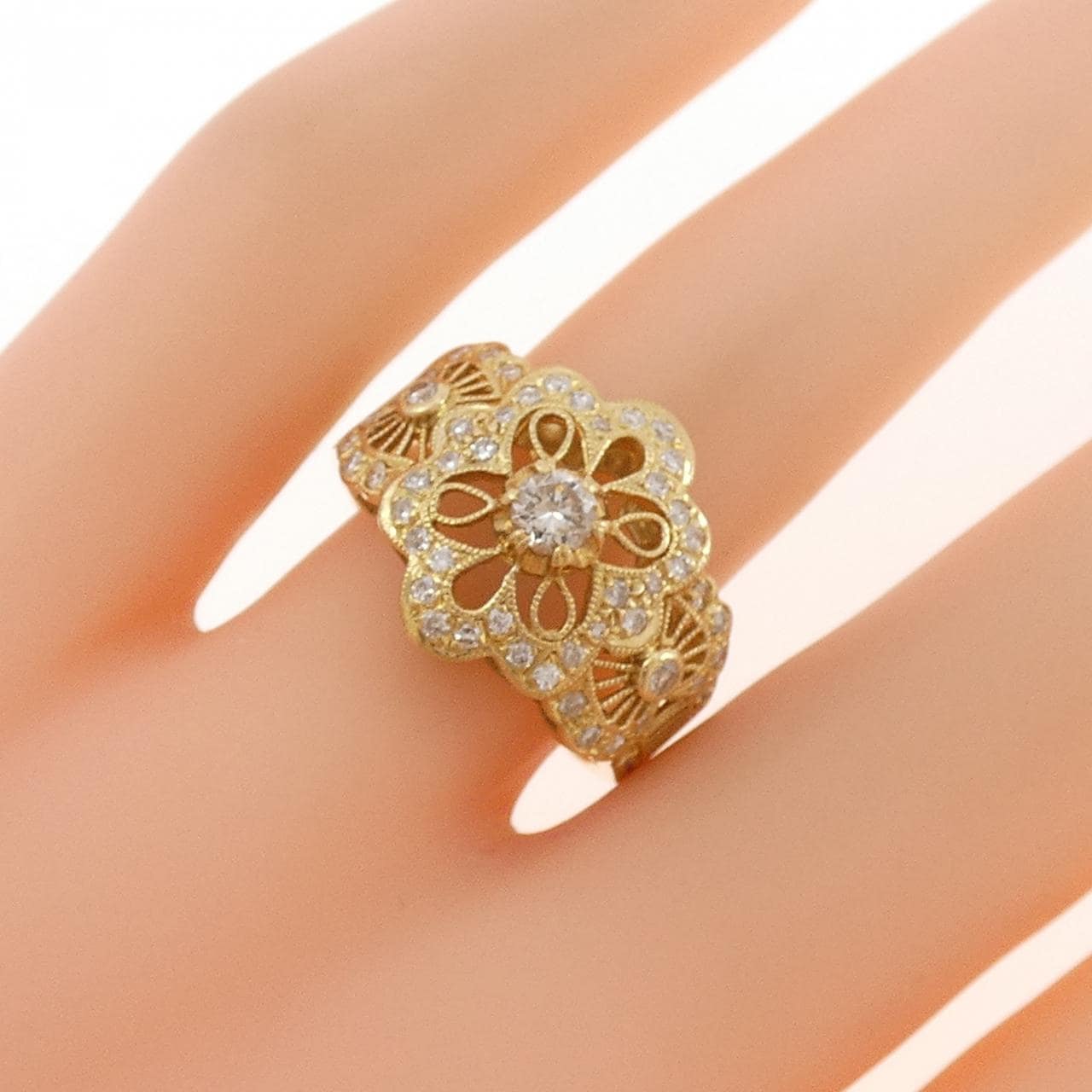K18YG ダイヤモンド リング 0.62CT