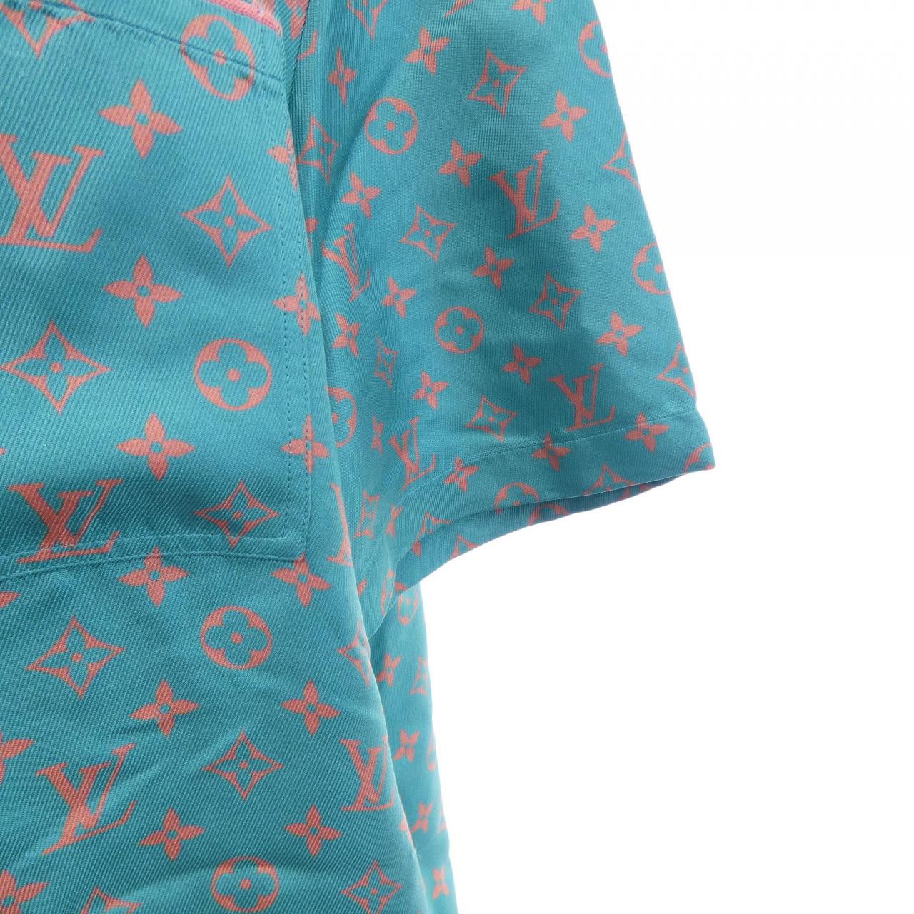 ルイヴィトン LOUIS VUITTON モノグラムショートスリーブシルクシャツ HTS06WUPP S／Sシャツ