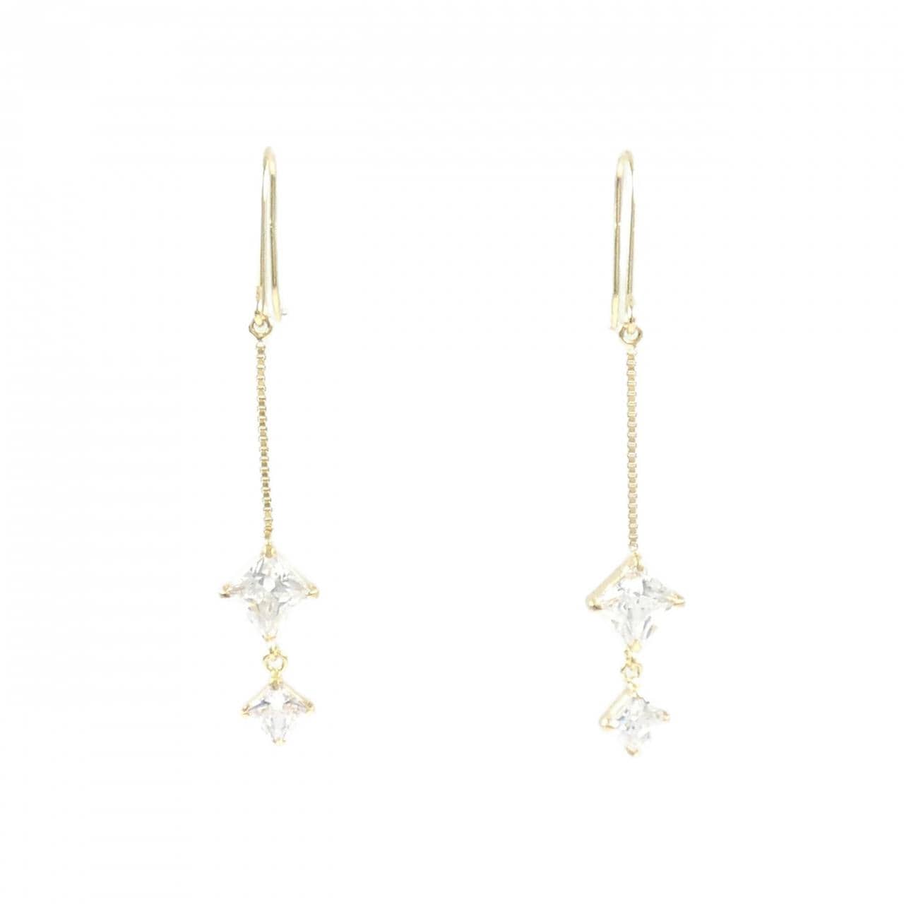 K18YG キュービック ピアス