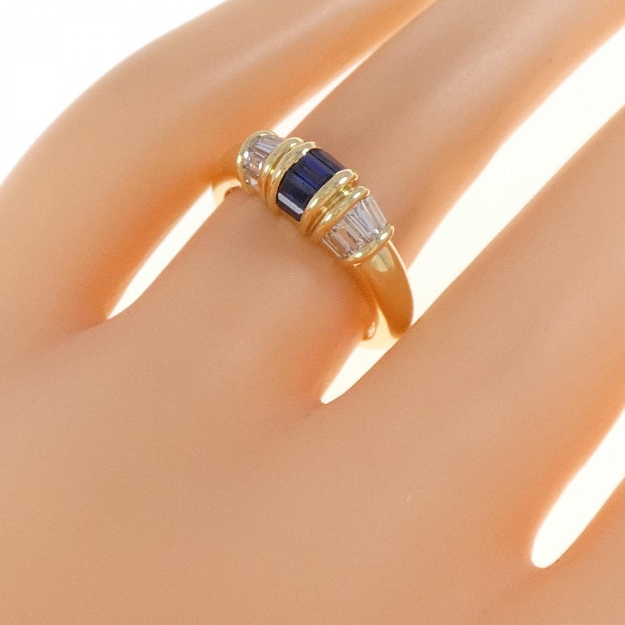 750YG サファイヤ リング 0.53CT