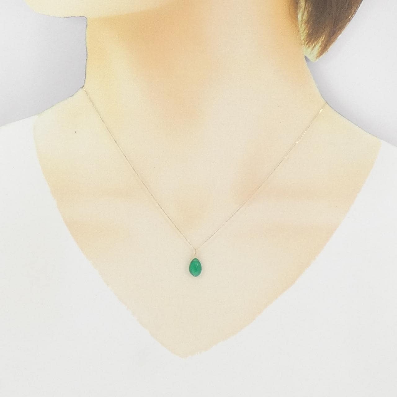 [BRAND NEW] K10YG Chalcedony Necklace