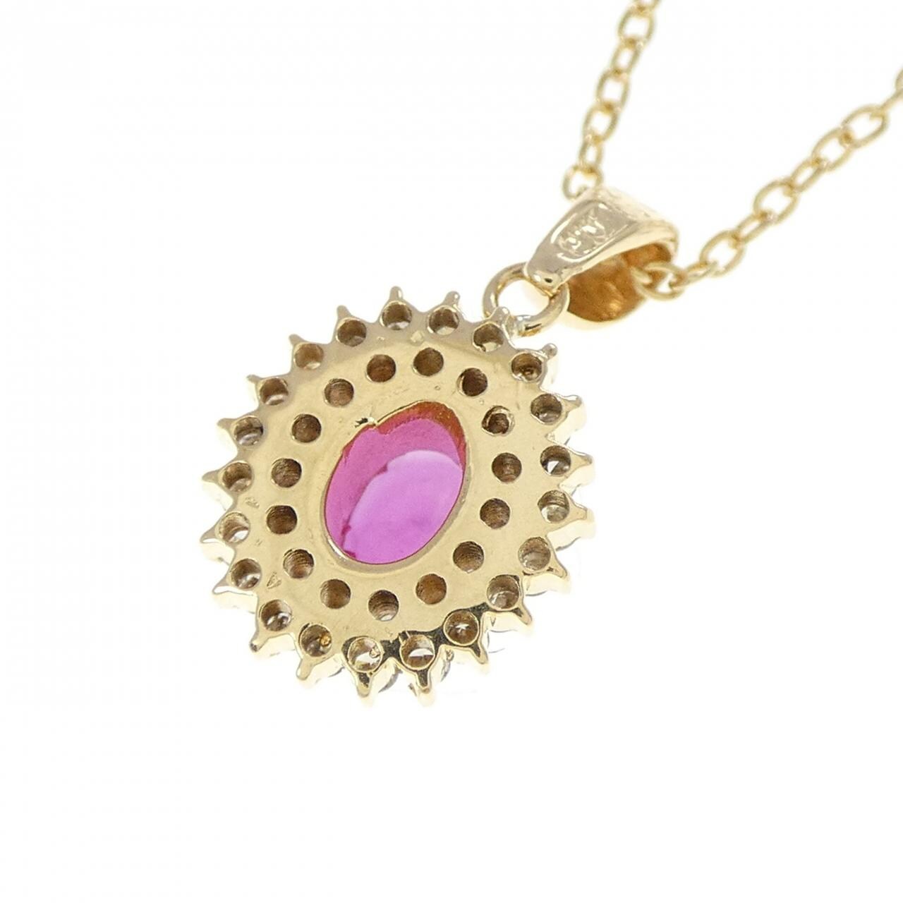 K18YG紅寶石項鏈0.40CT