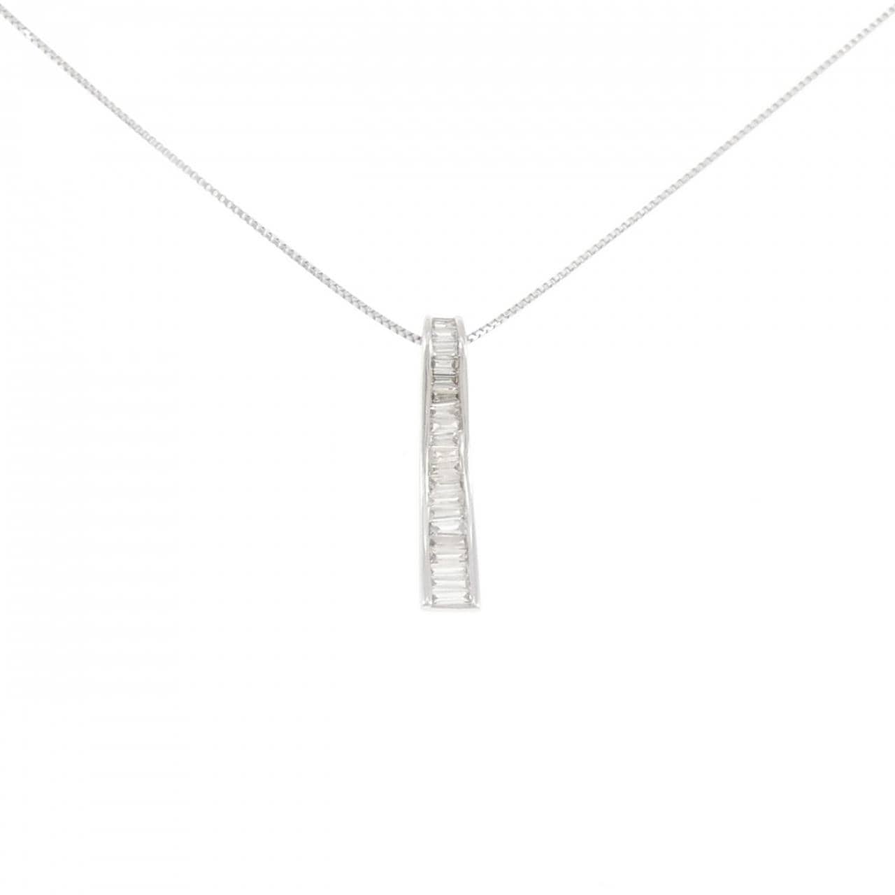 K18WG ダイヤモンド ネックレス 0.23CT