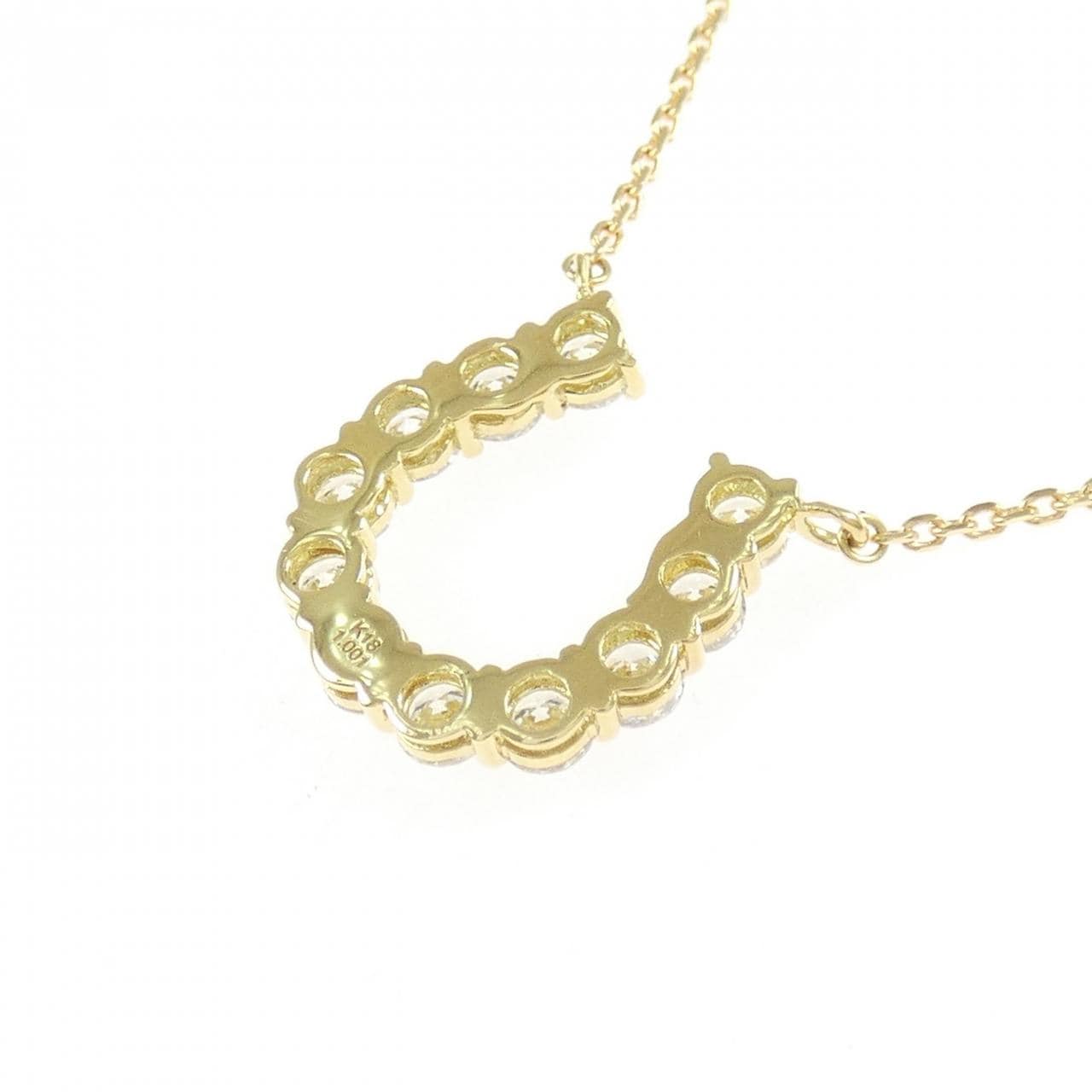 【新品】K18YG ダイヤモンド ネックレス 1.001CT E VVS2-SI1 VG-GOOD