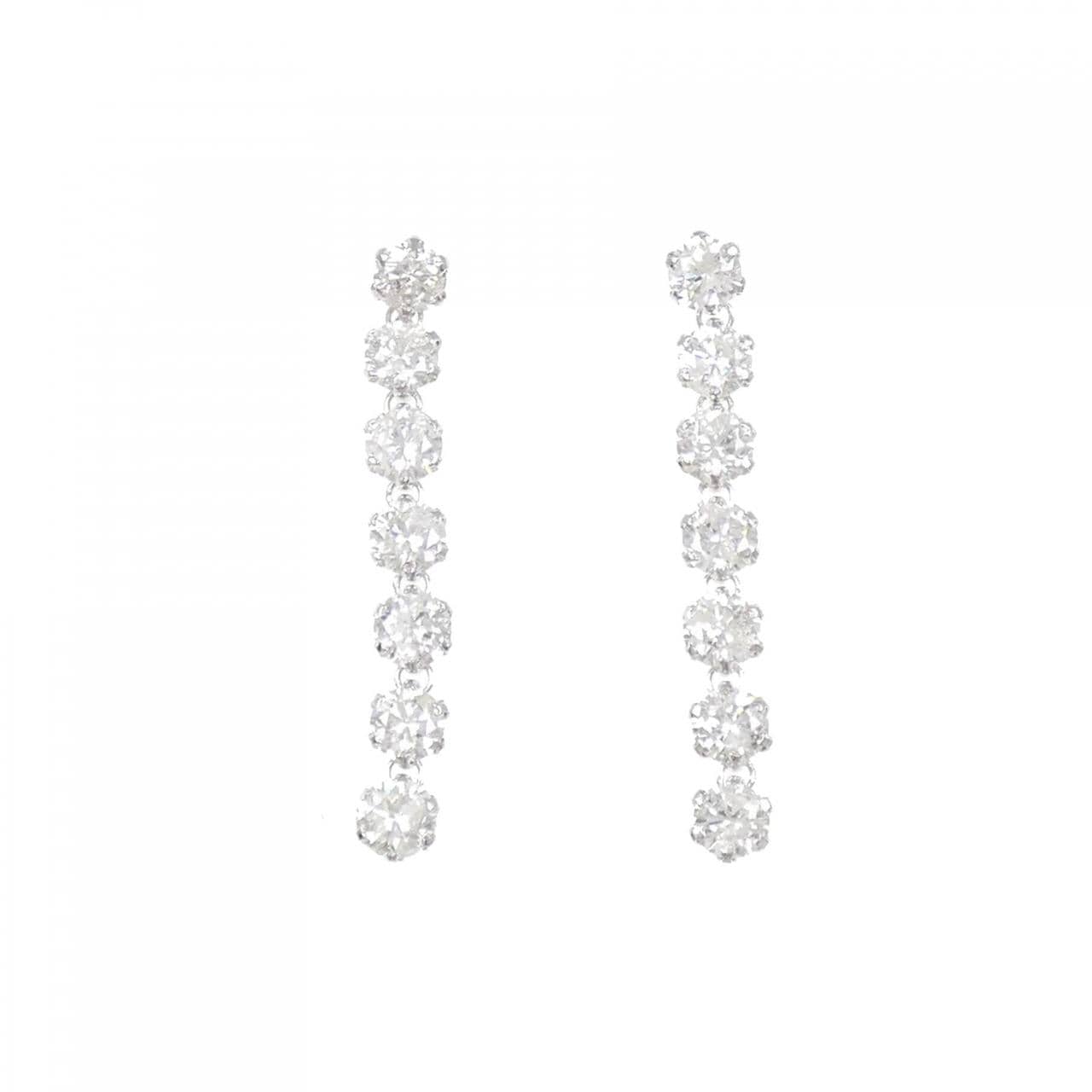 K18WG ダイヤモンド ピアス 2.15CT