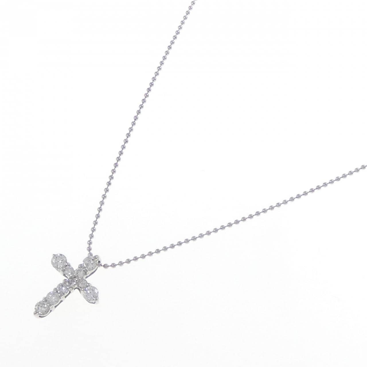 PT900/PT850 クロス ダイヤモンド ネックレス 0.50CT