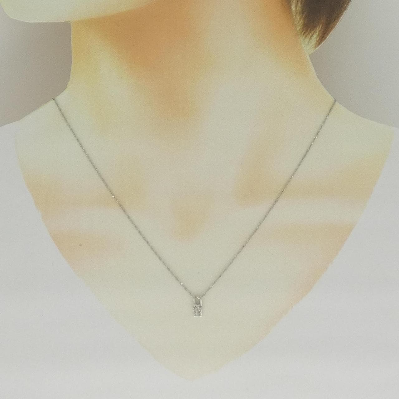 K18WG ダイヤモンド ネックレス 0.05CT