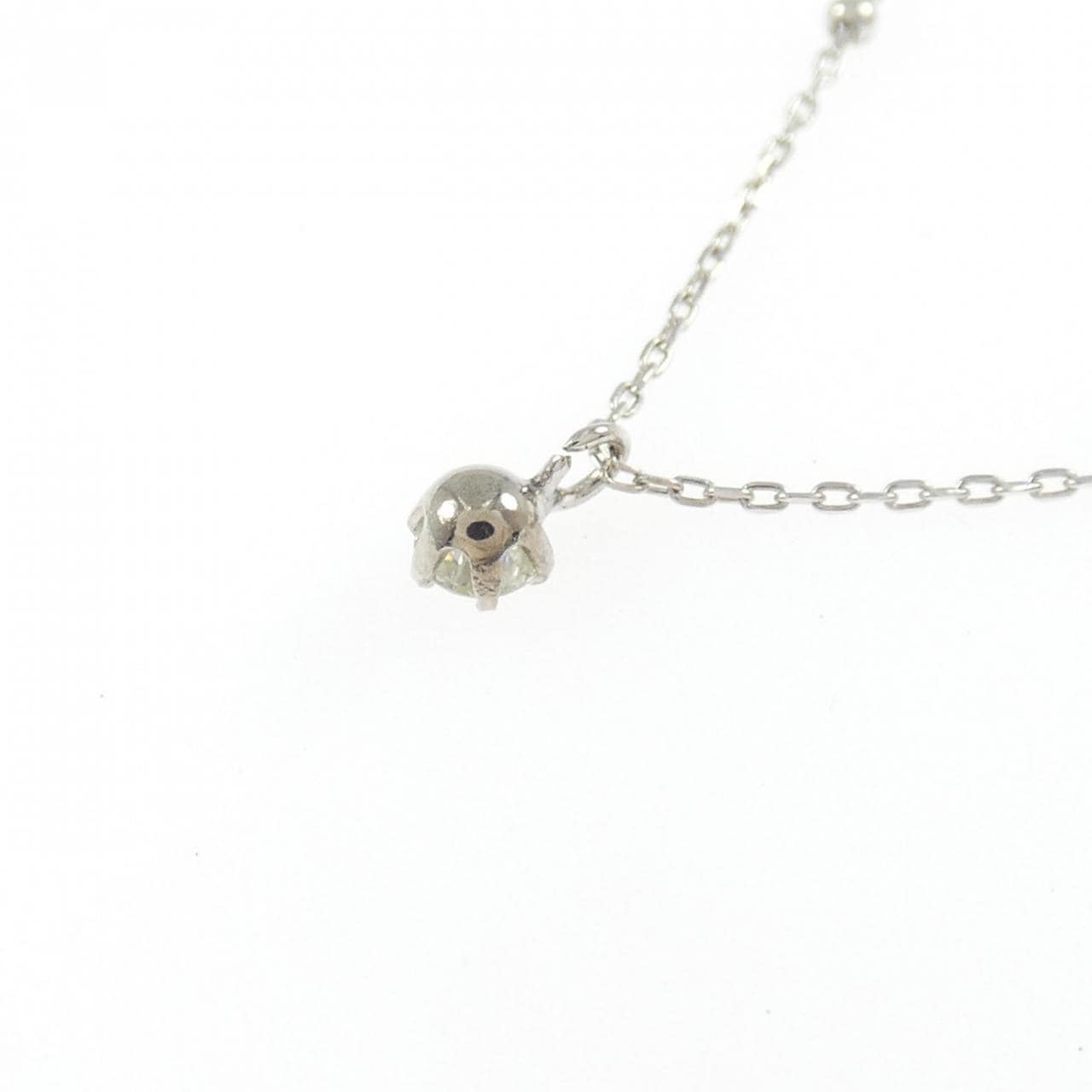 K18WG ダイヤモンド ネックレス 0.08CT