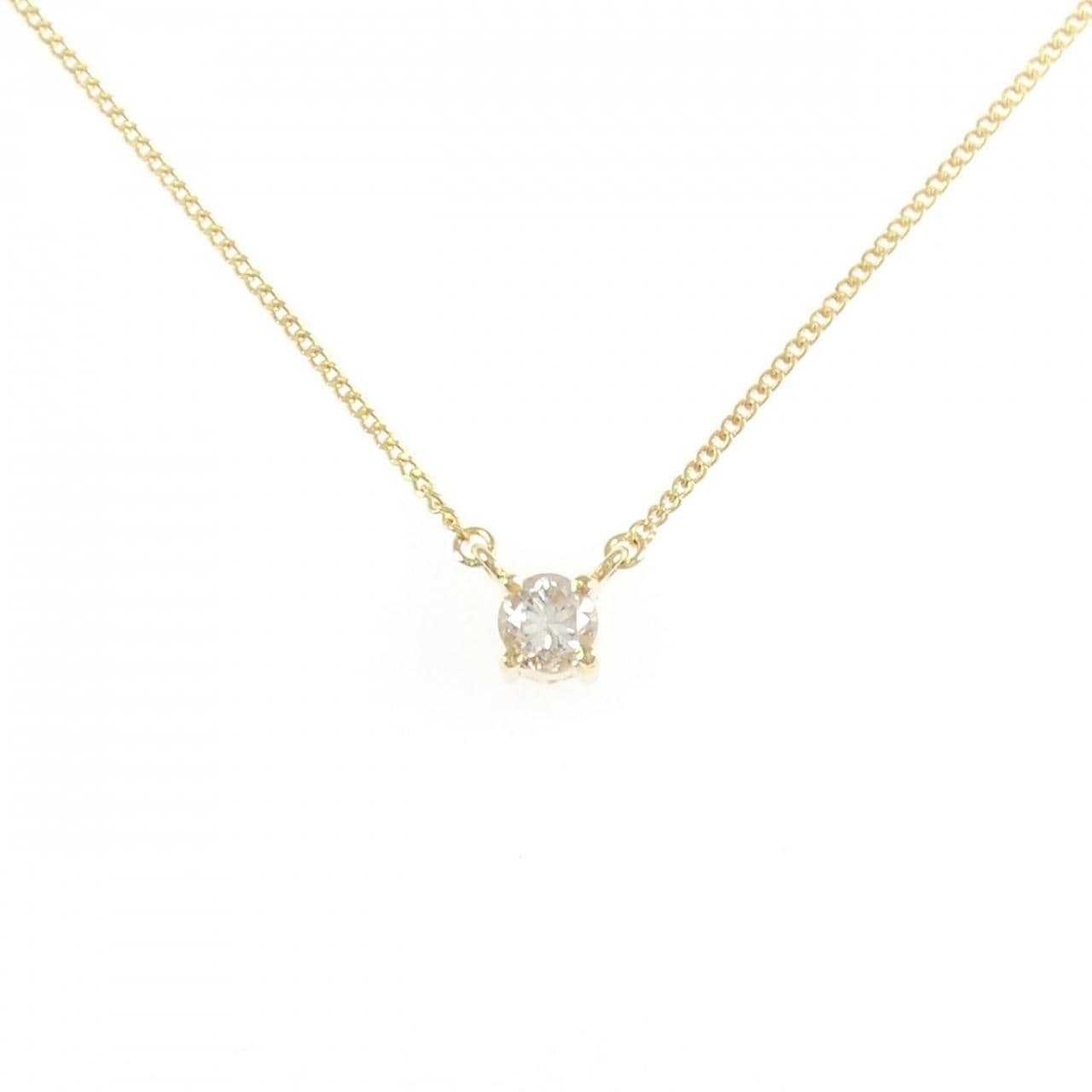 K18YG ソリティア ダイヤモンド ネックレス 0.26CT