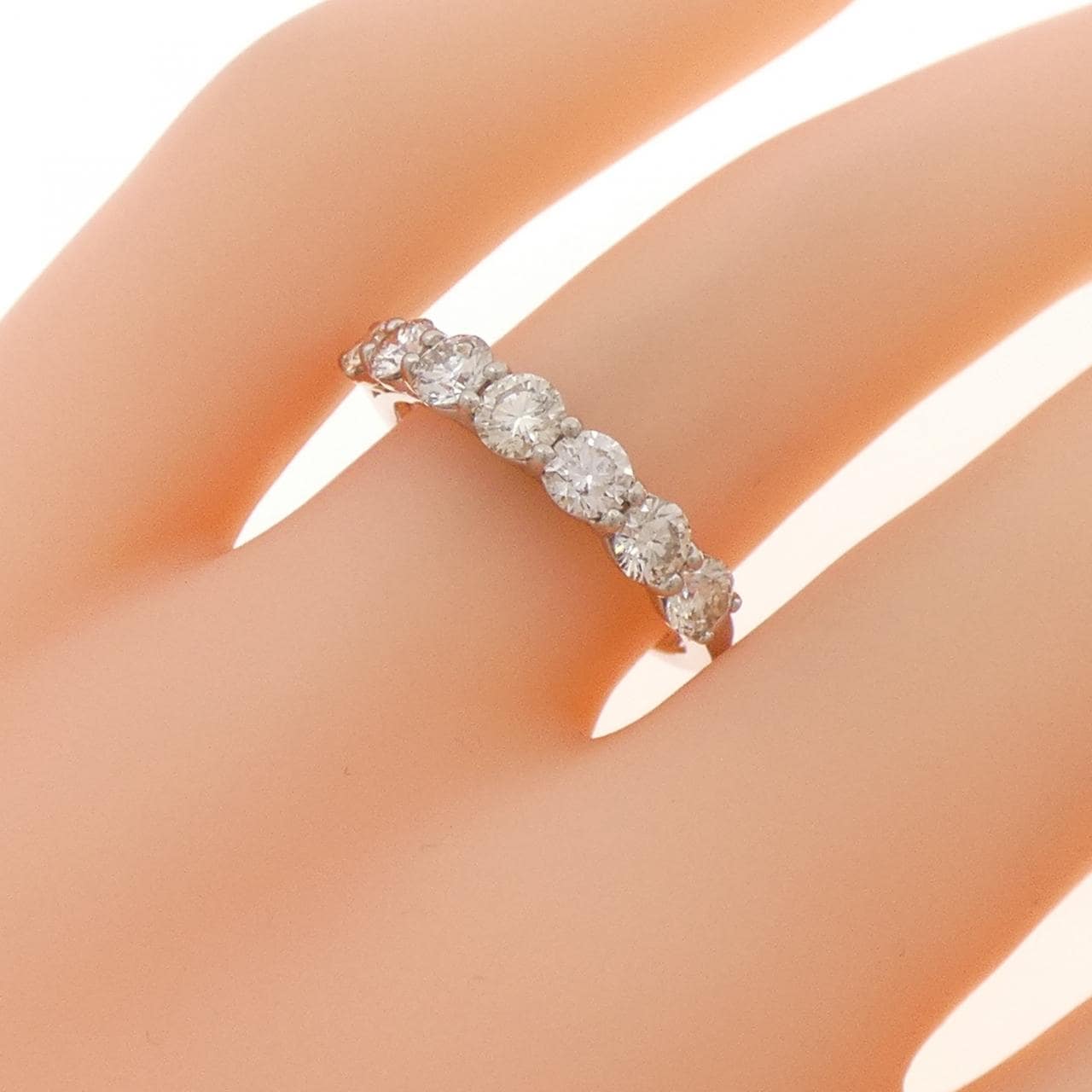 PT900 ハーフエタニティ ダイヤモンド リング 1.00CT