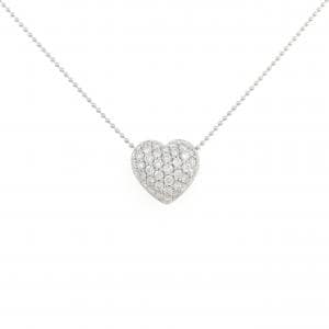 PT900/PT850 パヴェ ハート ダイヤモンド ネックレス 0.80CT