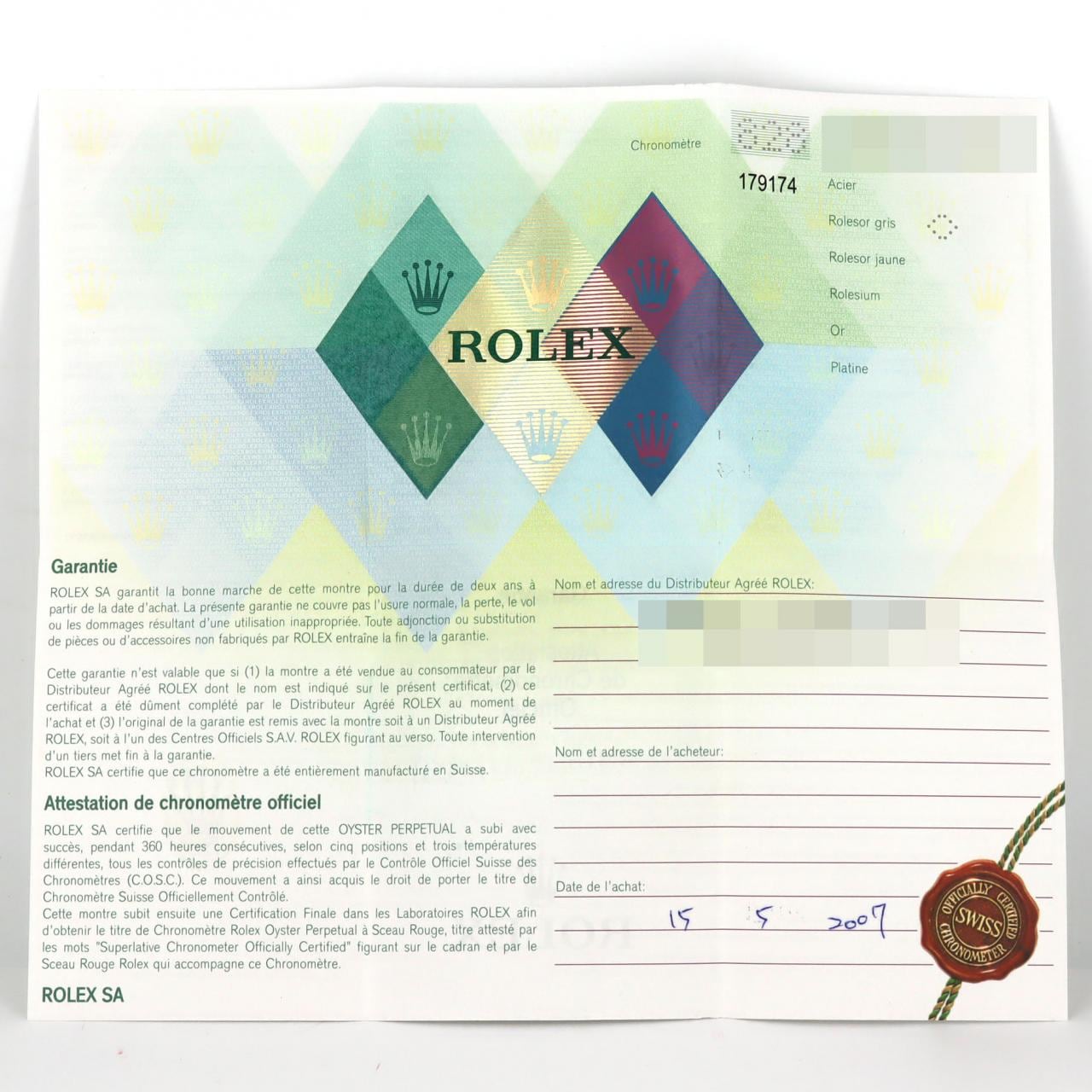 ロレックス デイトジャスト 179174NG SSxWG 自動巻 D番