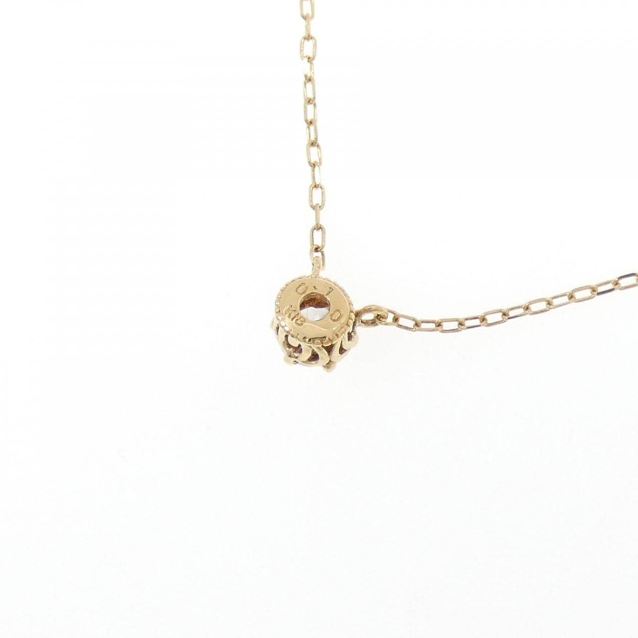 K18YG ソリティア ダイヤモンド ネックレス 0.10CT