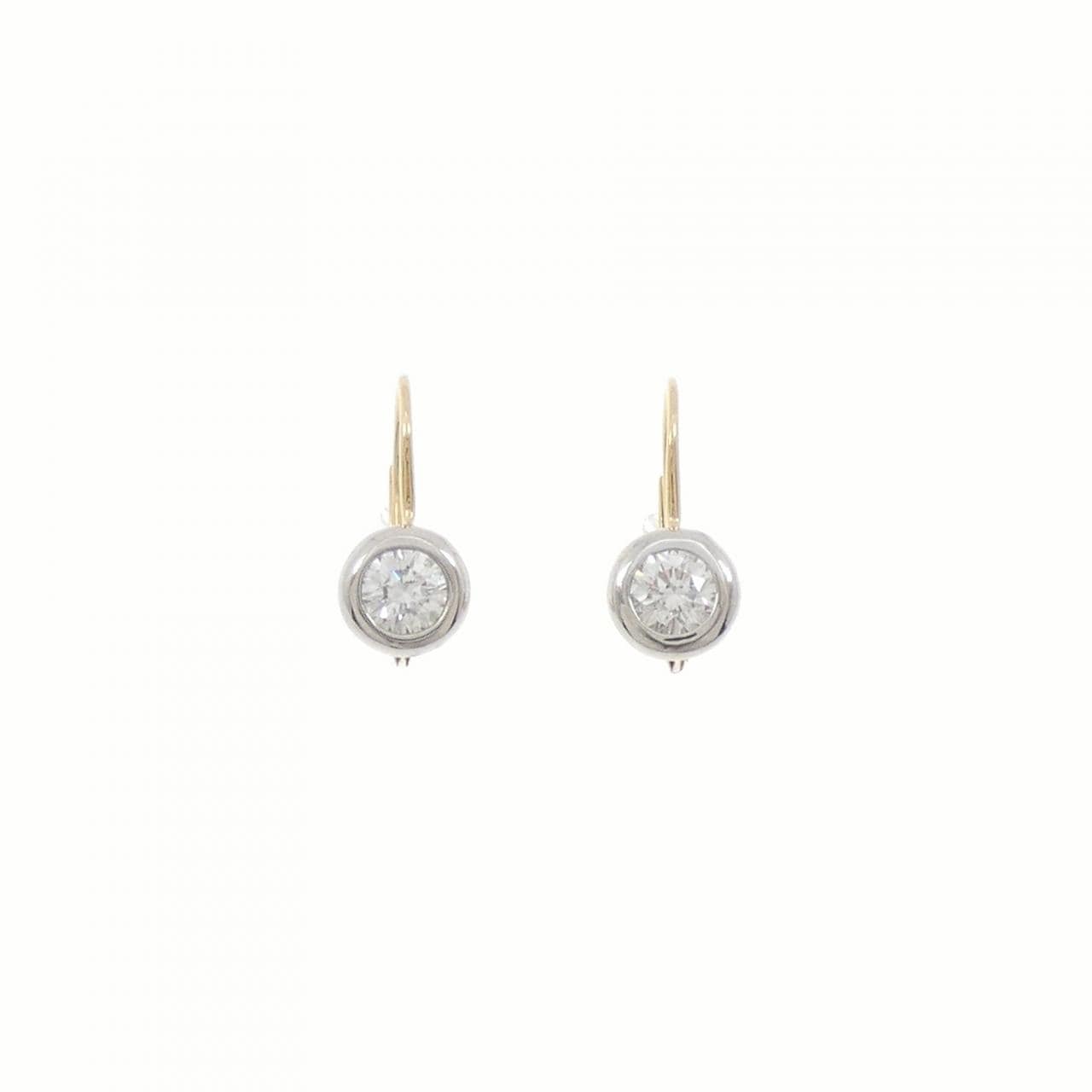 K18YG/PT900 ダイヤモンド ピアス 0.70CT