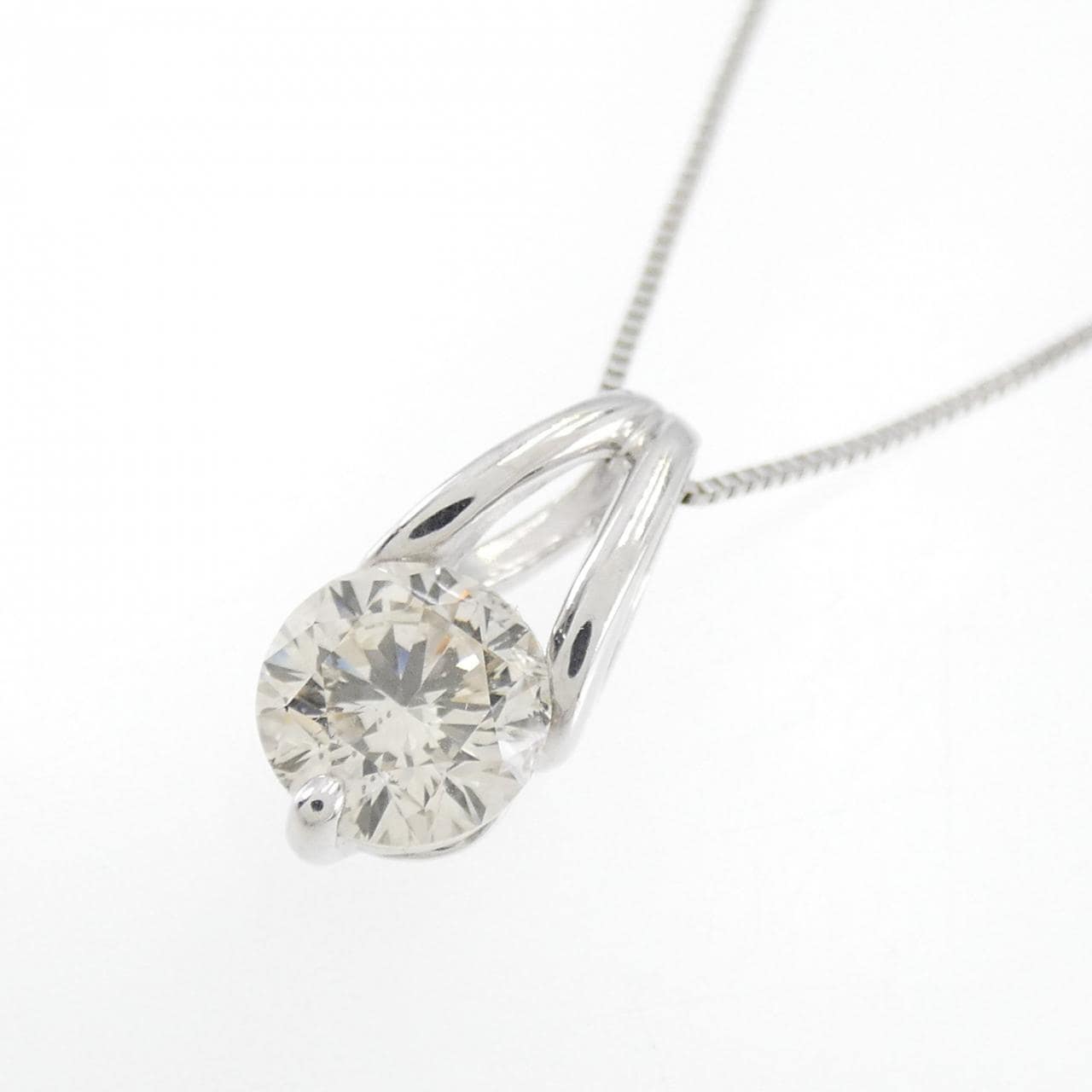 K18WG ダイヤモンド ネックレス 0.853CT