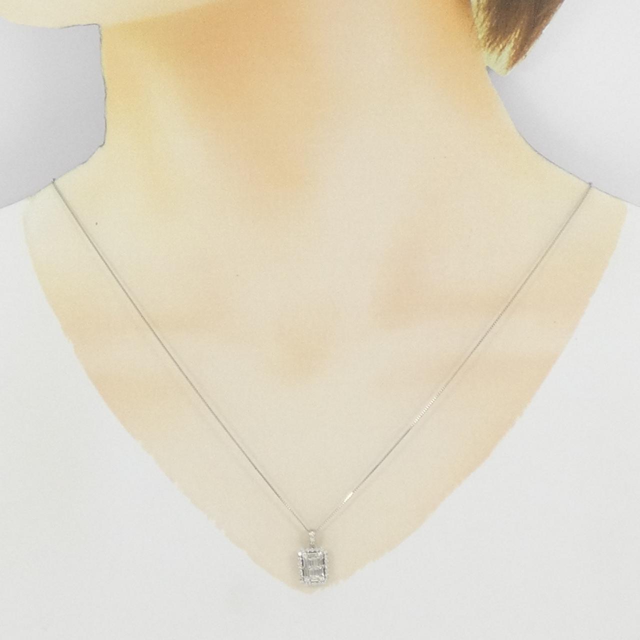 【新品】PT900/PT850 ダイヤモンド ネックレス 0.50CT