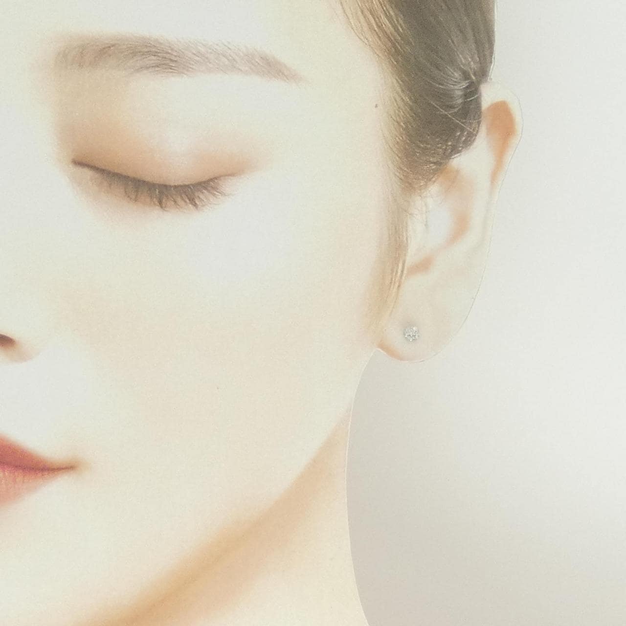 K18WG ダイヤモンド ピアス 0.10CT