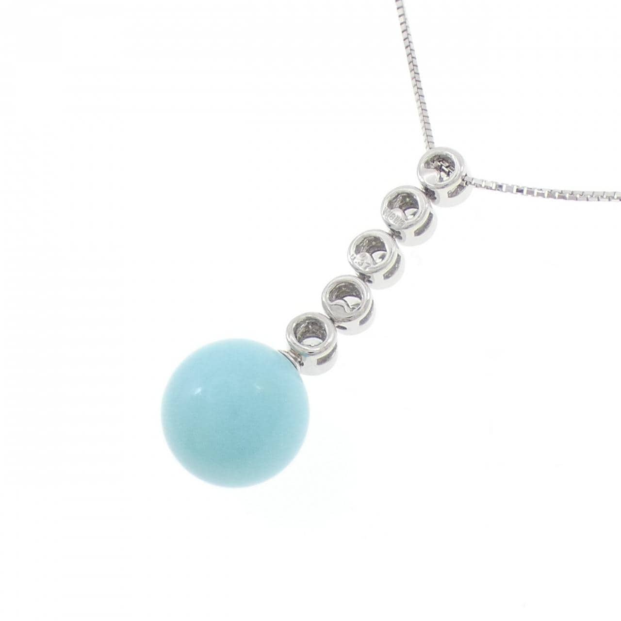 K18WG ターコイズ ネックレス