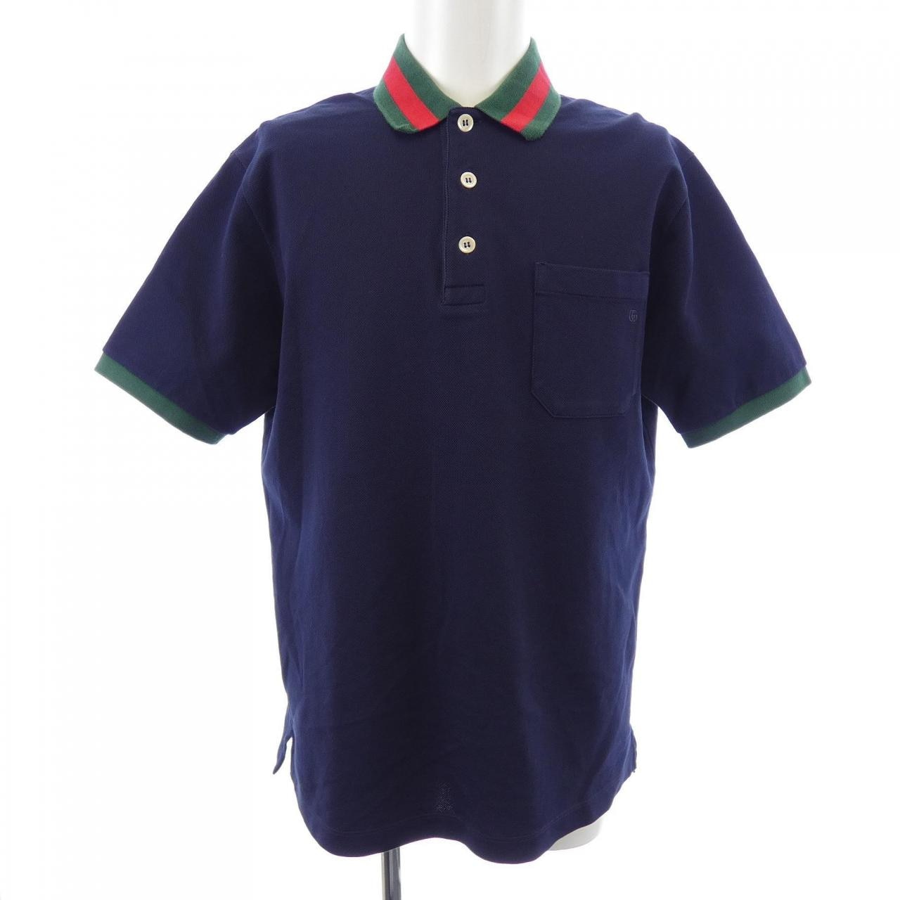 グッチ GUCCI ウェブ ストライプ カラー(襟)付き コットンピケ ポロシャツ 701735 XJELJ ポロシャツ