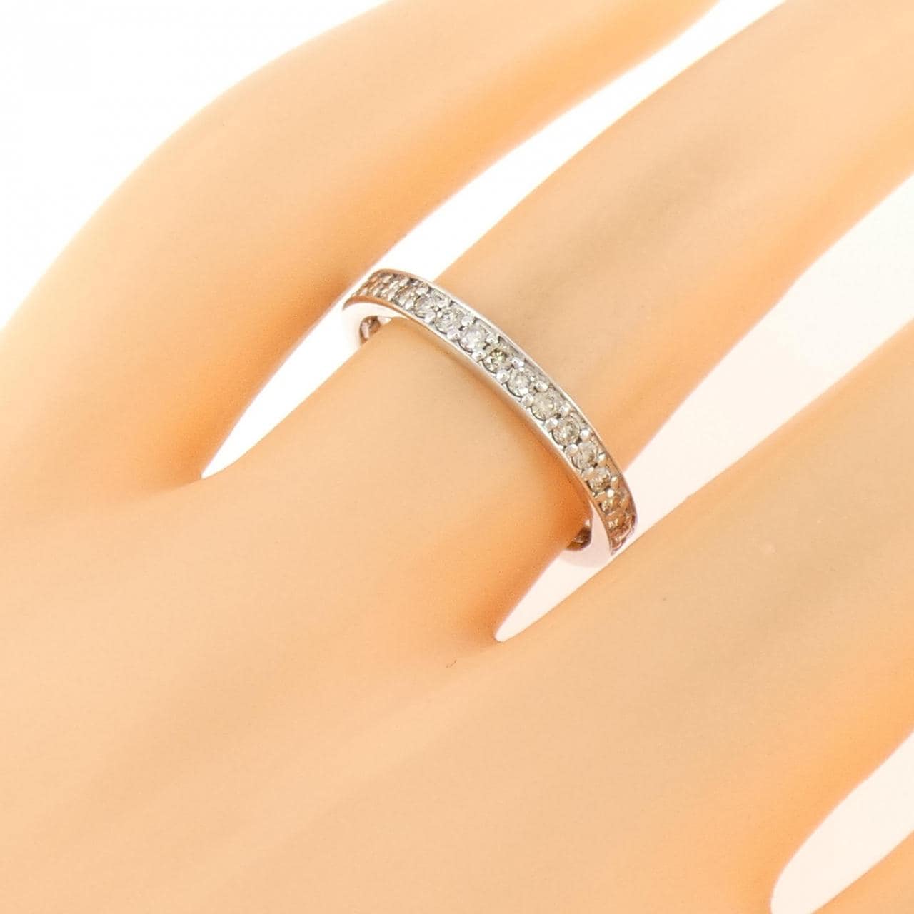 K18WG フルエタニティ ダイヤモンド リング 0.50CT