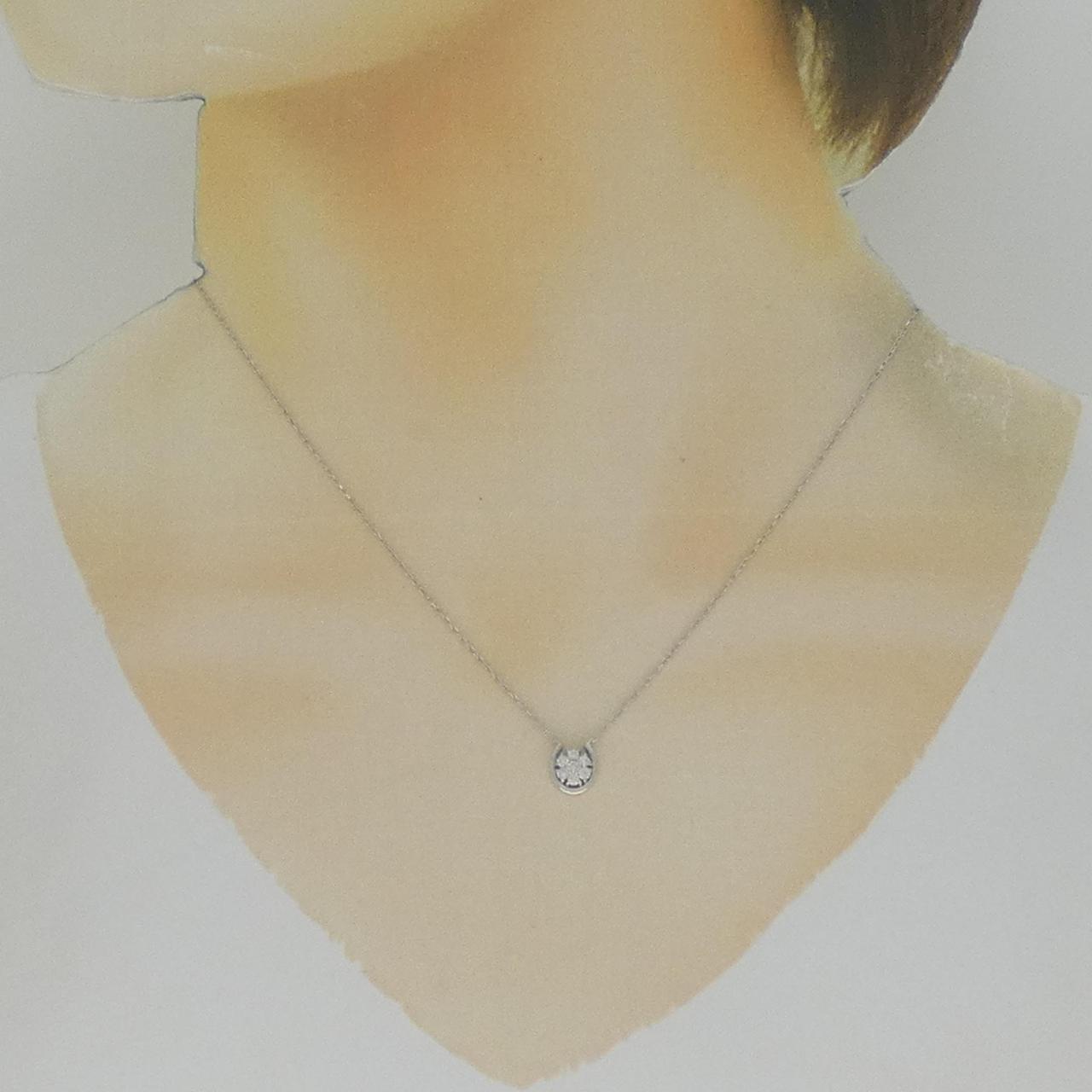 K18WG ダイヤモンド ネックレス 0.15CT