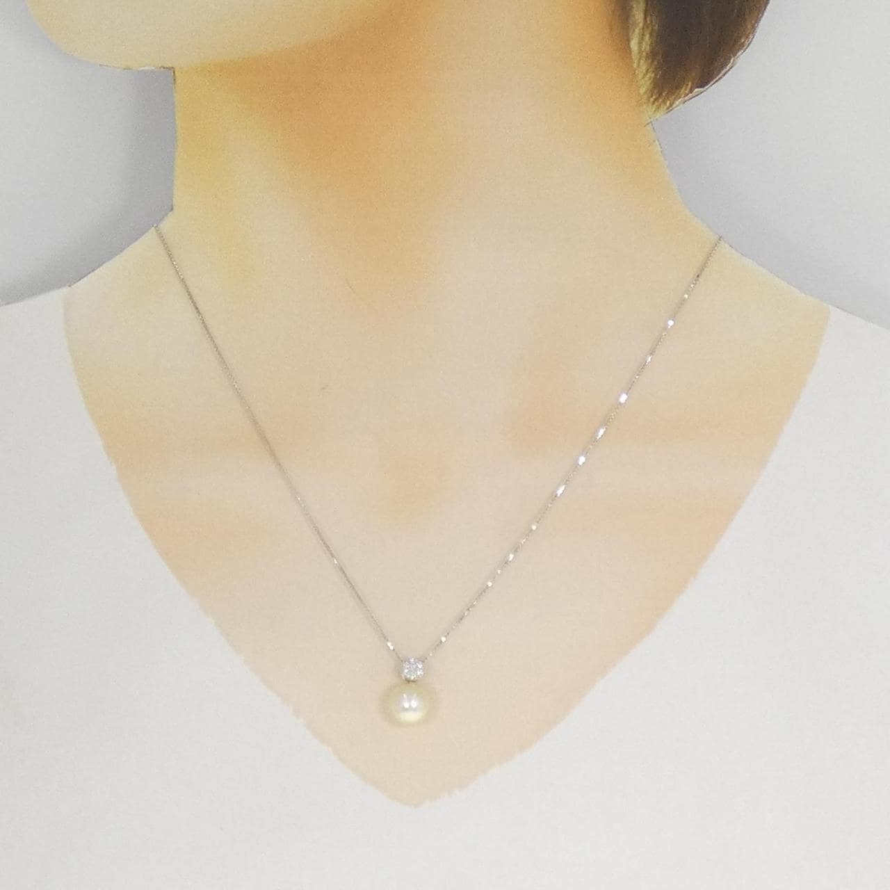 K18WG アコヤパール ネックレス 9.3mm