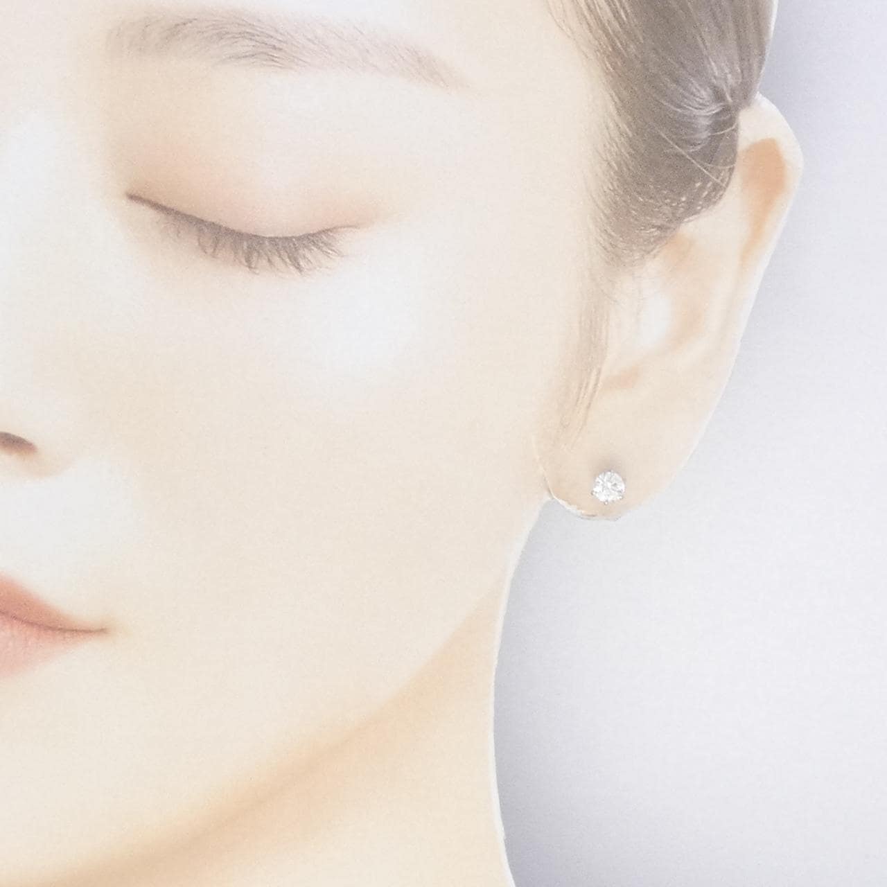 【リメイク】PT900/ST ダイヤモンド ピアス 0.408CT 0.434CT E-F VVS1 EXT