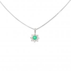 PT900/PT850 エメラルド ネックレス 0.10CT