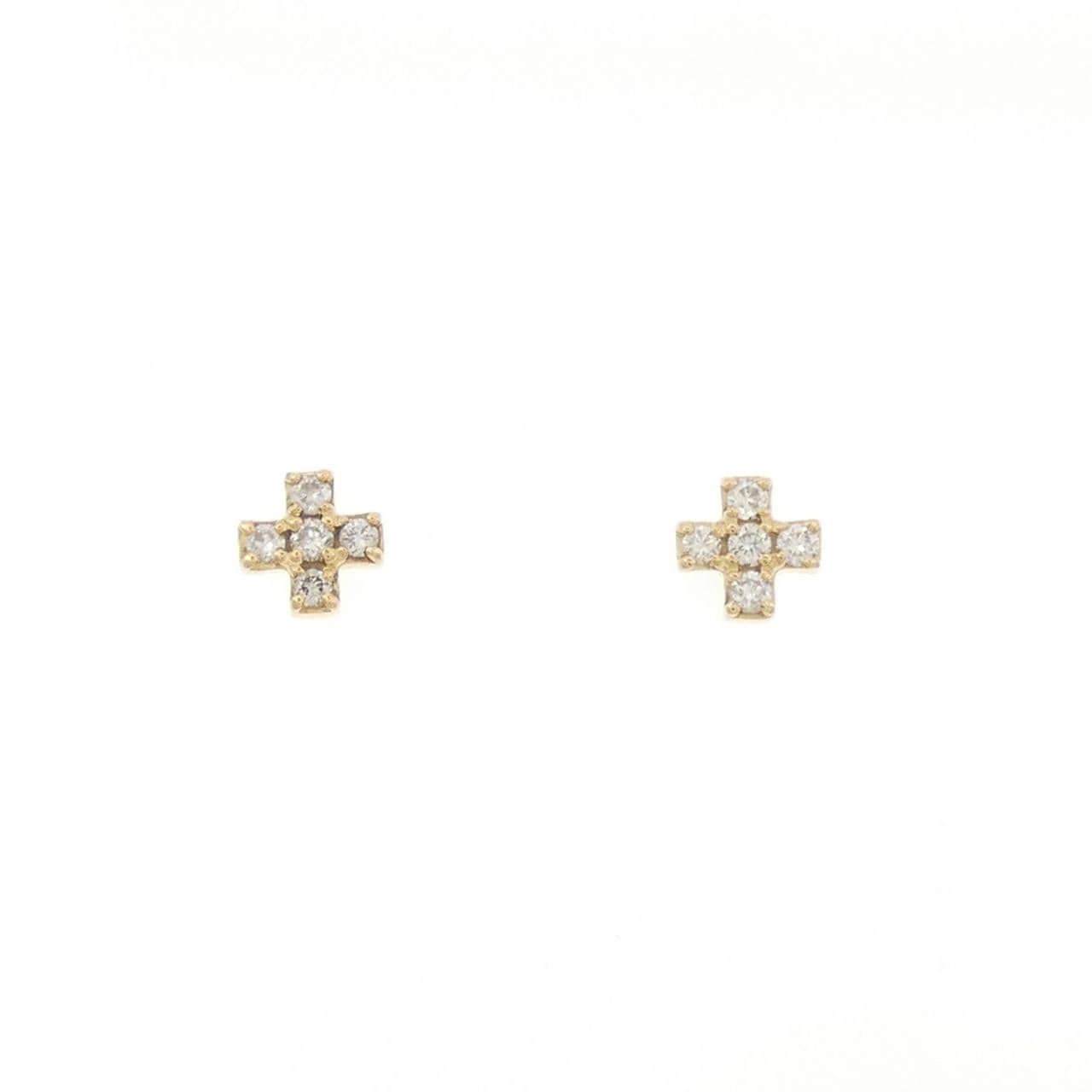 K18YG钻石耳环0.10CT