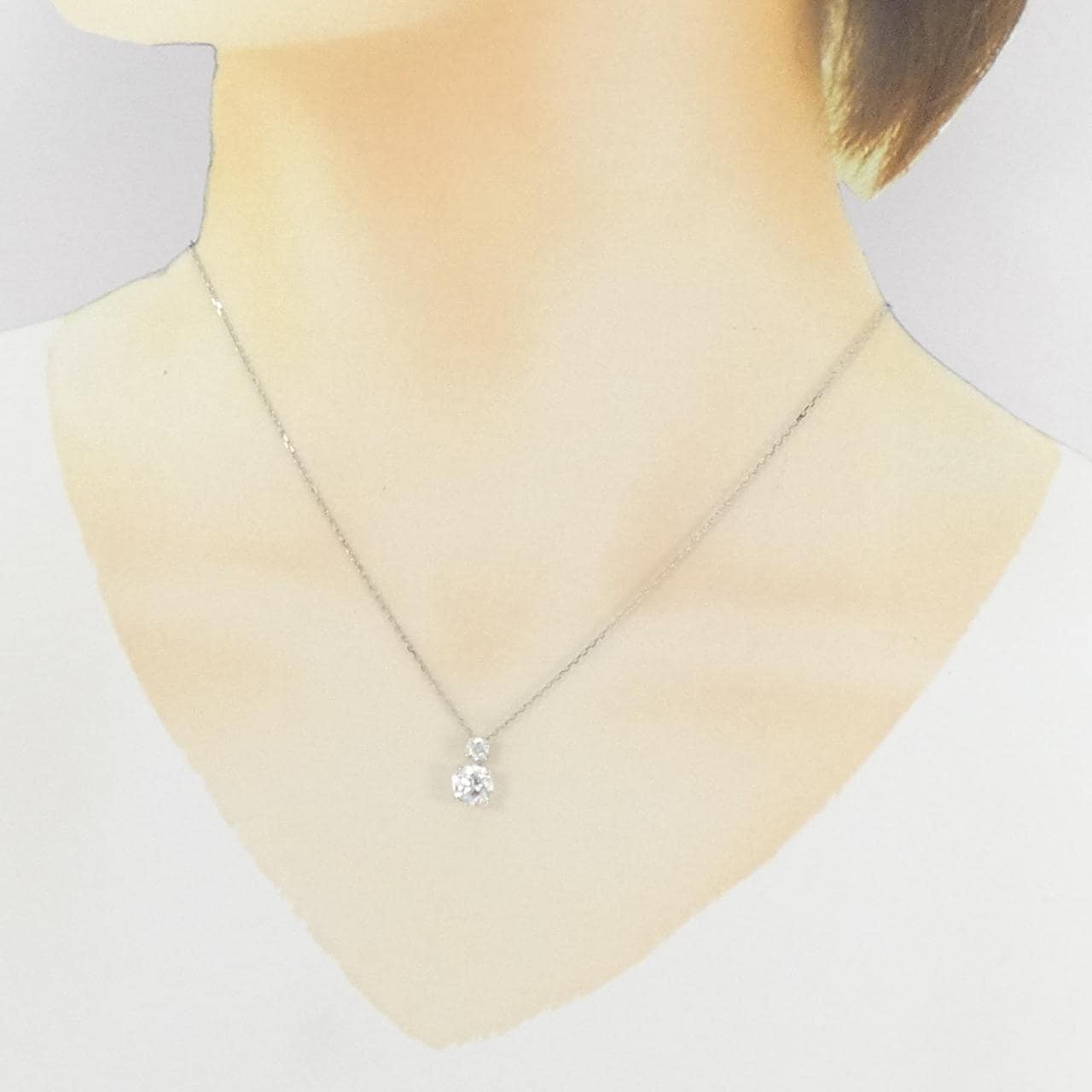 PT950/PT850 ダイヤモンド ネックレス 1.10CT D VVS1 3EXT