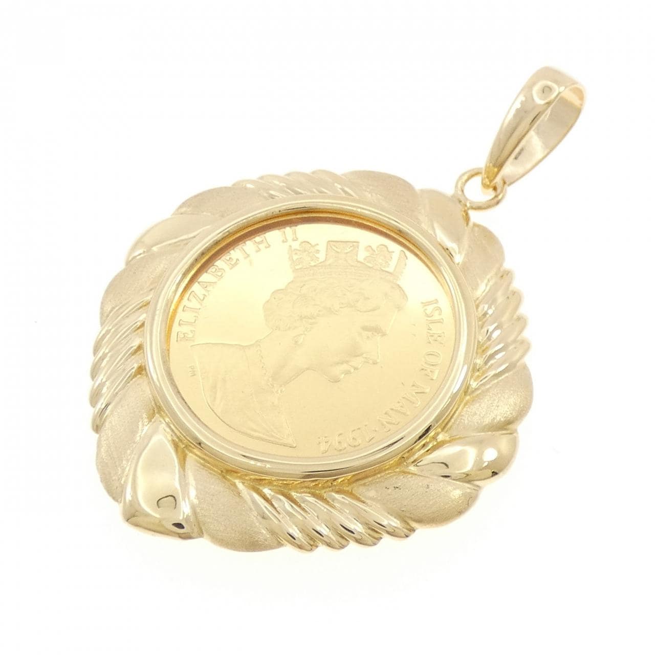 K18YG(枠) コイン ペンダント