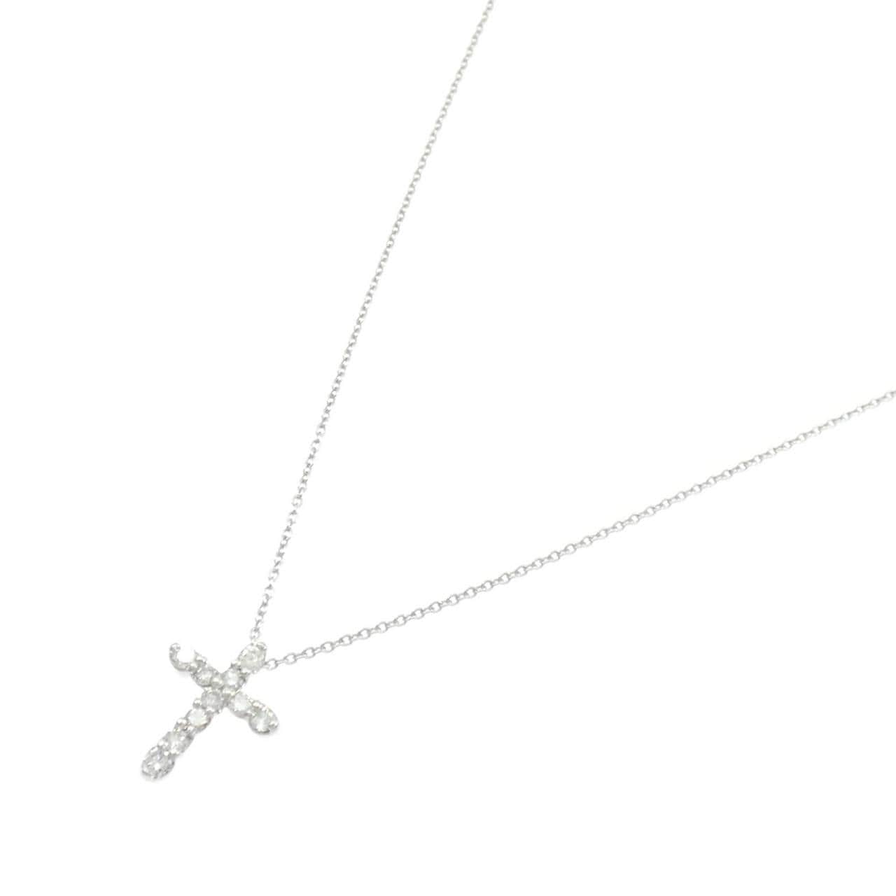 PT900/PT850 クロス ダイヤモンド ネックレス 0.30CT