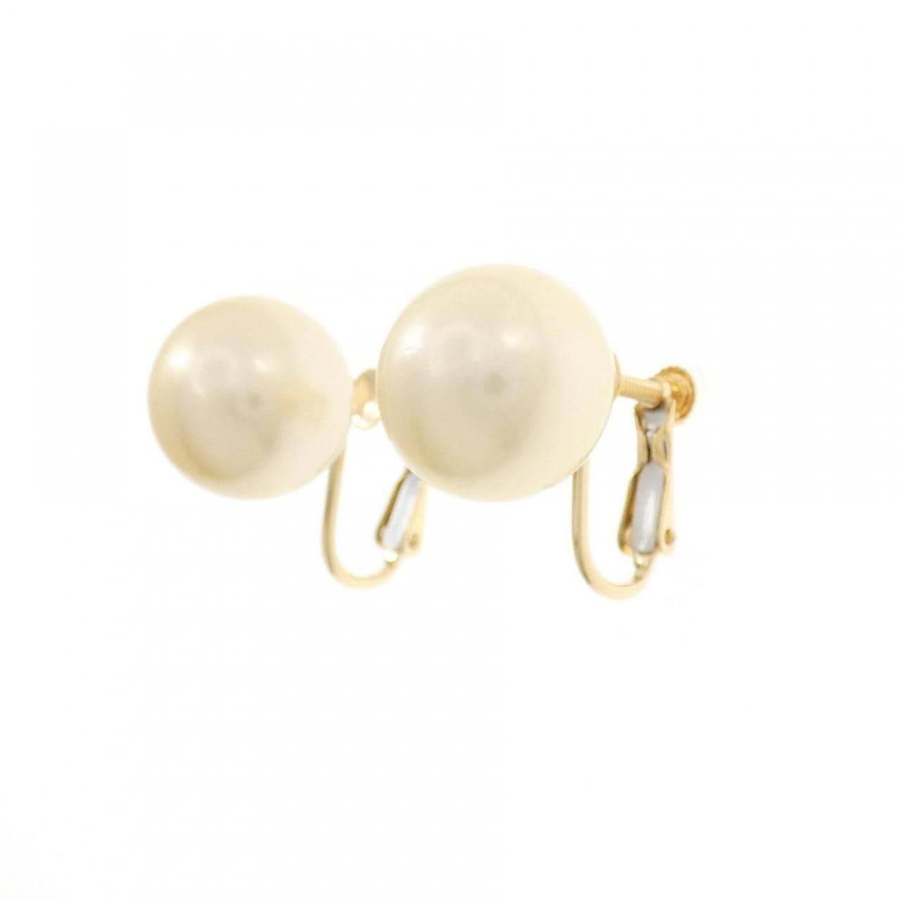 K18YG 白蝶パール イヤリング 11.8mm