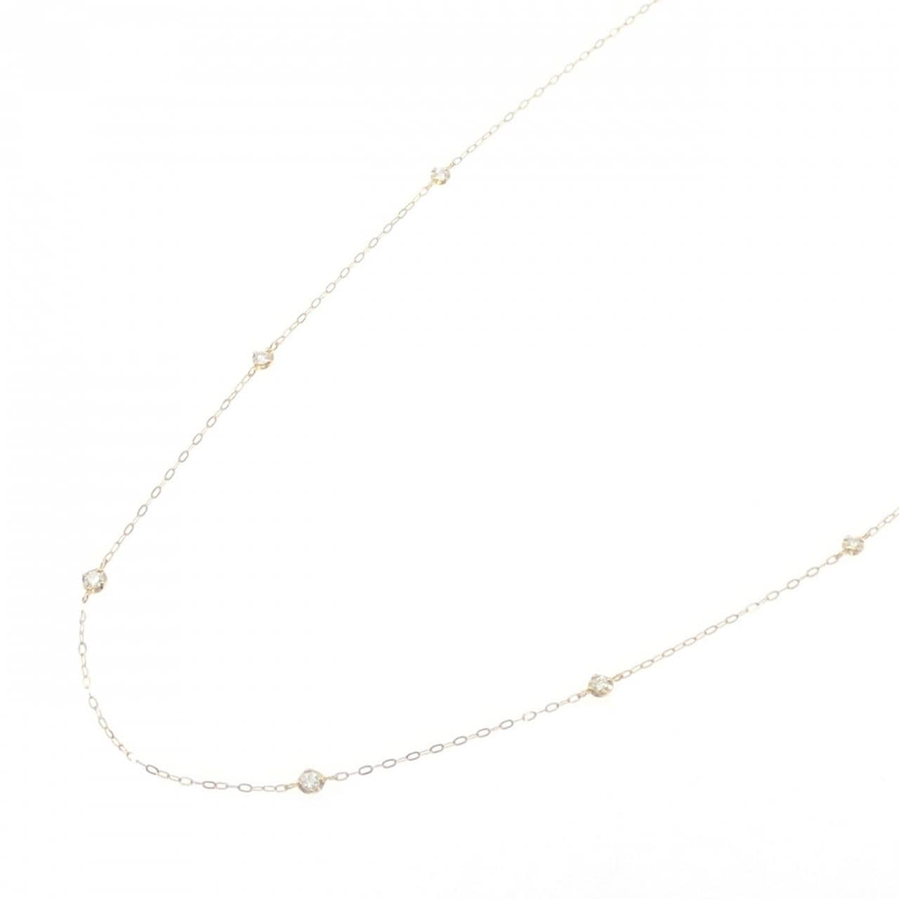 K18YG ダイヤモンド ネックレス 0.14CT