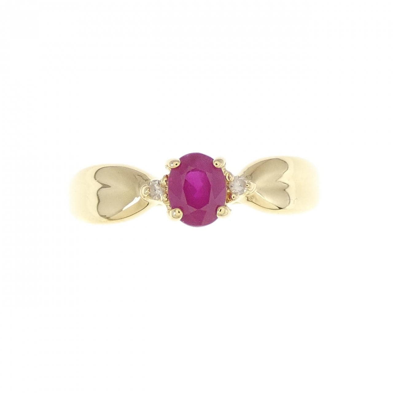 K18YG ruby ring