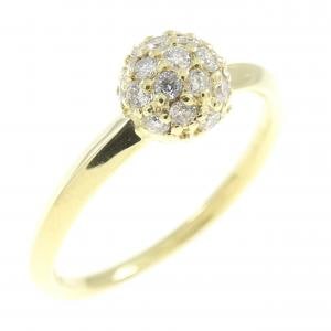 K18YG パヴェ ダイヤモンド リング 0.19CT