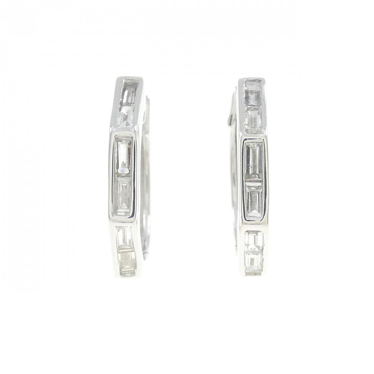 【新品】K18WG ダイヤモンド ピアス 0.42CT