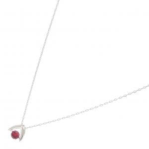 PT900/PT850 ルビー ネックレス 0.47CT