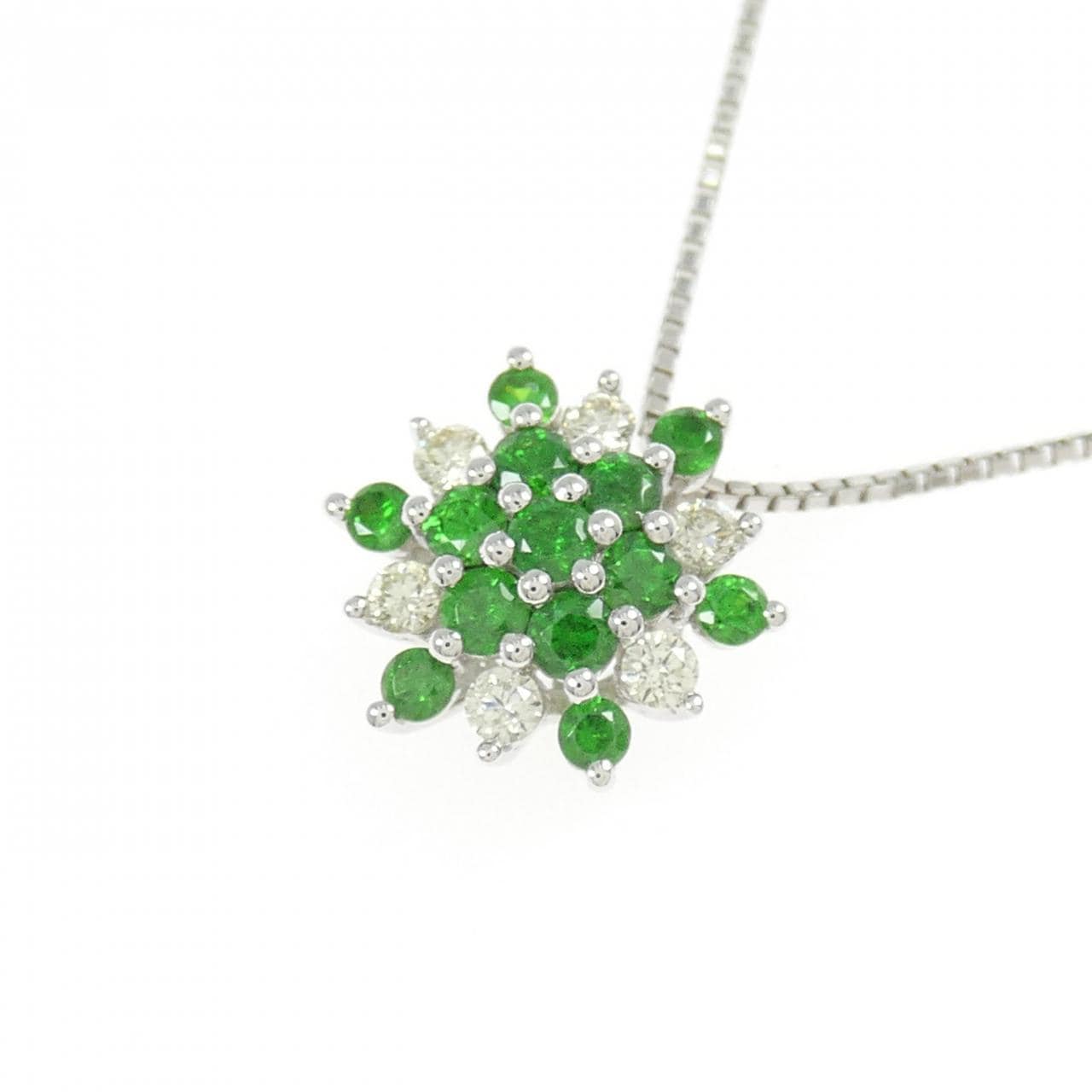 K18WG デマントイドガーネット ネックレス 0.46CT