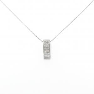 K18WG パヴェ ダイヤモンド ネックレス 0.50CT