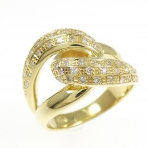 K18YG ダイヤモンド リング 0.37CT