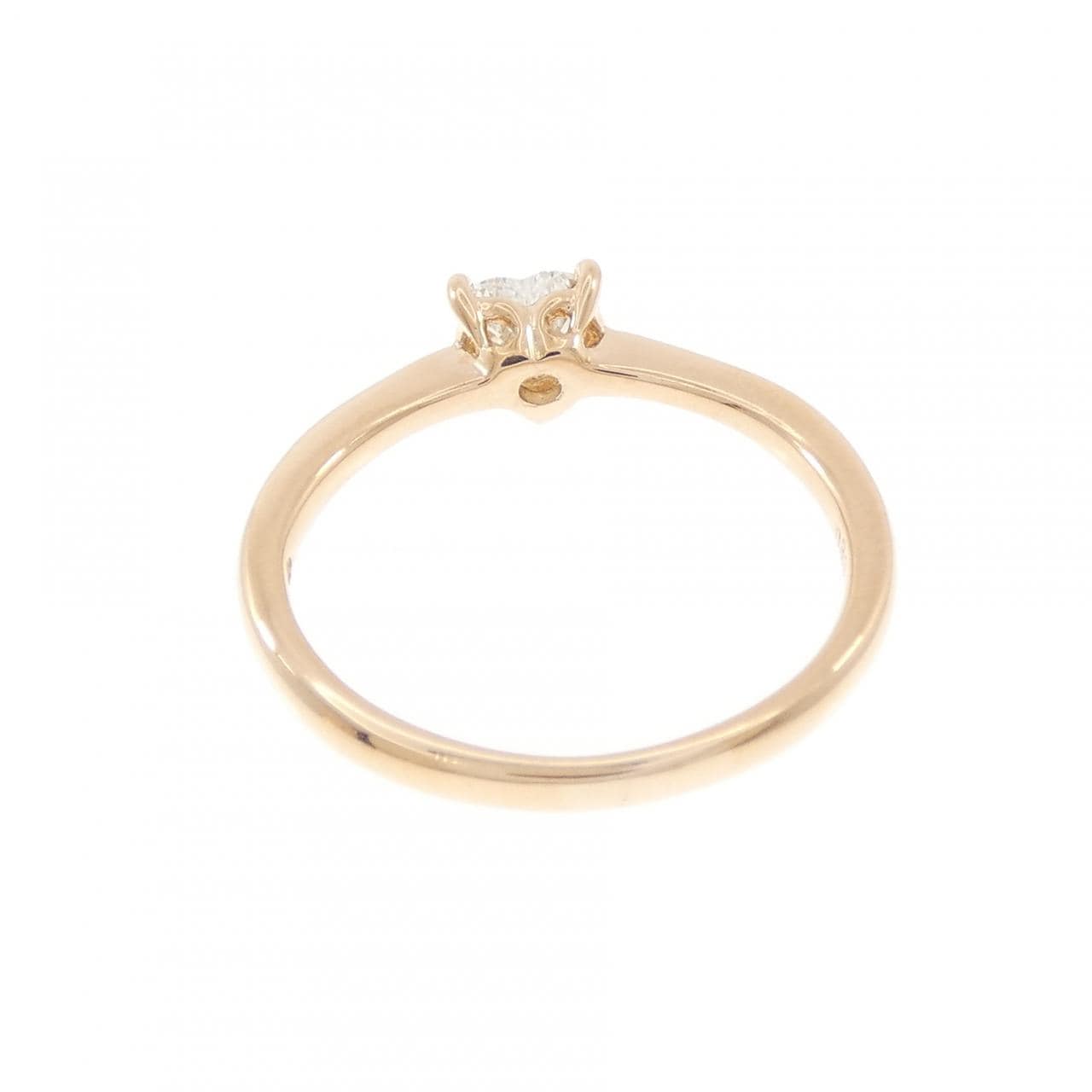 K18PG ハート ダイヤモンド リング 0.33CT