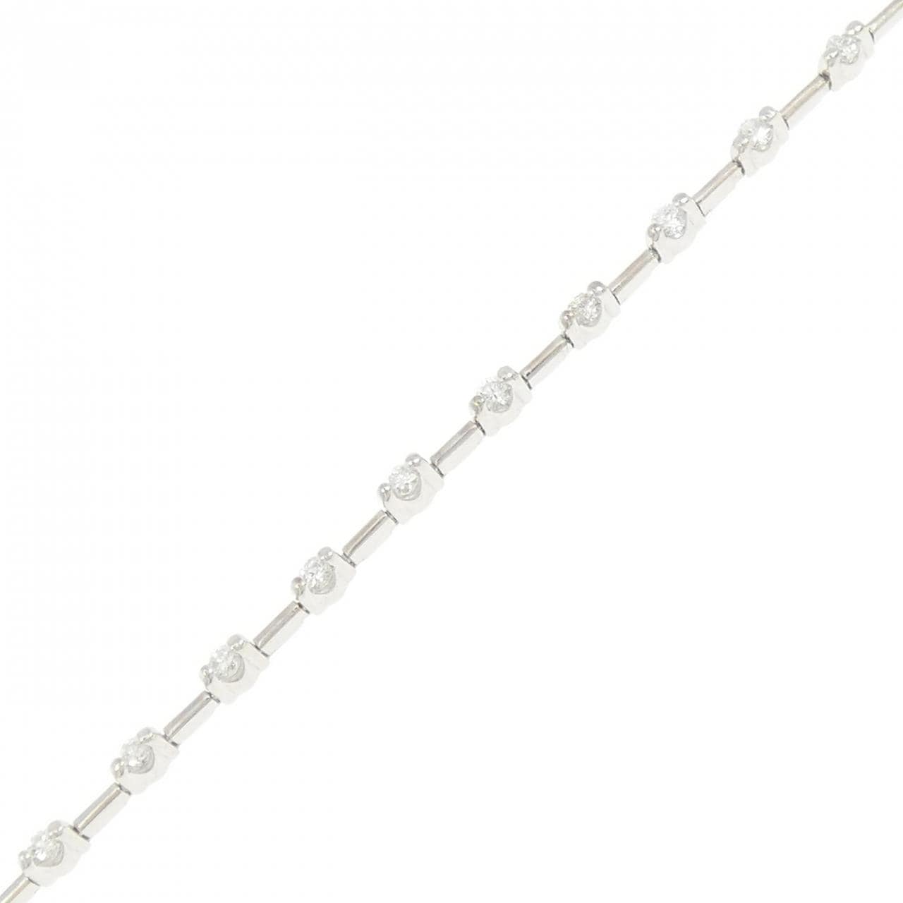 K18WG ダイヤモンド ブレスレット 0.93CT