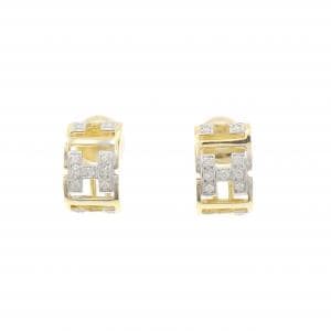 K18YG/K18WG ダイヤモンド ピアス 0.24CT